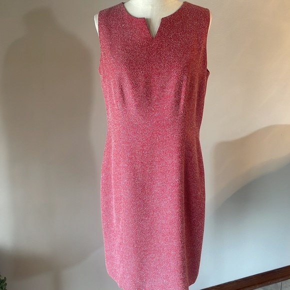 DG Donna Gray 2 piece dress w/ jacket red and white specs throughout career 12 - Picture 7 of 16